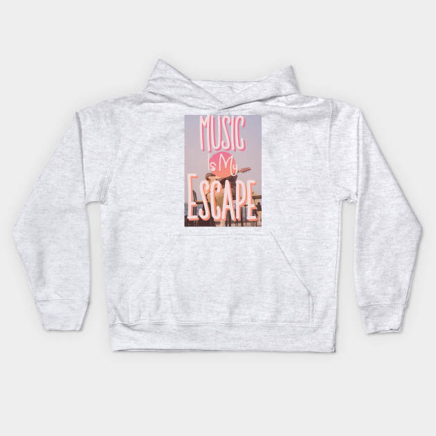 Music is my Escape Kids Hoodie by Boosted Palace